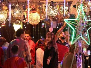 Shop for traditional lanterns known in Arabic as "Fanous" (AFP/File Photo)