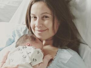 Raya with her new bundle of joy. (Facebook)