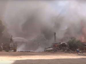 Videos emerged from the Damascus suburb of Darayya purporting to show the aftermath of a napalm attack by Syrian government forces. (YouTube)