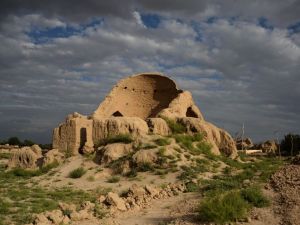 The ruins of the house of Sufi mystic and poet Rumi in the Khowaja Gholak district of northern Balkh province, Afghanistan. (AFP/Farshad Usyan)