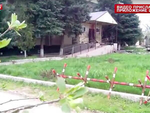 News footage shows the police station in Russia's Stavropol region after the suicide attack took place. (Screenshot/Life News) News footage shows the police station in Russia's Stavropol region after the suicide attack took place. (Screenshot/Life News)