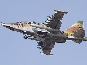 A Sukhoi Su-25 fighter jet operated by Russia's air force, similar to those flying sorties over Syria. (Wikimedia/Aleksander Markin)
