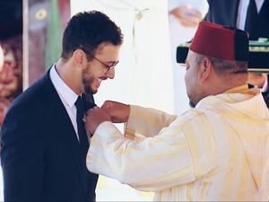 Saad being honored by King Mohammed VI of Morocco. (Facebook)
