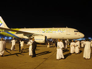 Salam Air has flown more than 223,765 guests over its first six months of operations. (AFP)