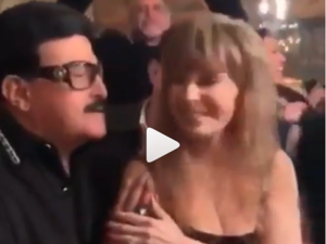 سمير غانم يثير الجدل بقبلته لنيللي في عيد ميلادها