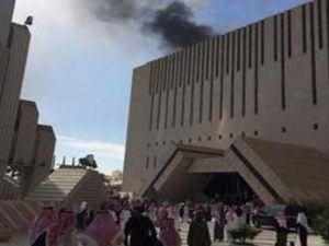 حريق في مبنى التليفزيون السعودي