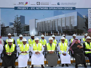 Officials at the STC unit launch ceremony in Riyadh