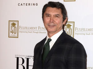 Yvonne Boismier Phillips and Lou Diamond Phillips arrive on the red carpet for the 90th annual Academy Awards at the Dolby Theatre in Los Angeles on March 4. On Wednesday, Phillips pleaded guilty to a DUI charge in Texas. (Source: Kathy Hutchins - Shutterstock)