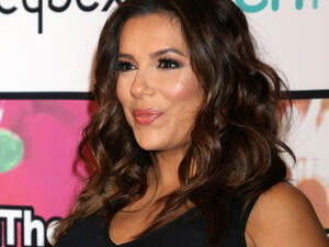Eva Longoria looked ready to pop (Source: Kathy Hutchins / Shutterstock )