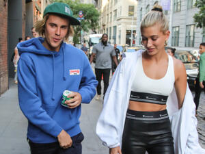 Justin proposed to Hailey last month (Source: Liam Goodner / Shutterstock)