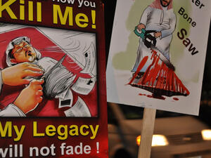  Protest against injustice outside Saudi Arabian Embassy in London (Shutterstock)