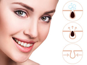 تتشكل الرؤوس السوداء عند انسداد مسام الجلد بالزيوت والأوساخ (shutterstock.com)
