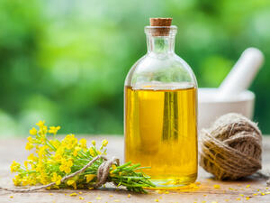 زيت الكانولا عبارة عن خلاصة مسحوق بذور اللفت المعدلة وراثيا (shutterstock.com)
