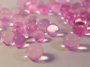 The small, rubbery balls expand in size when placed in water (Shutterstock/File)