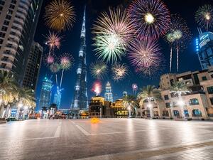 The Burj Khalifa pocketed two Guinness World Records for the laser and light show on New Year's Eve. (Shutterstock)