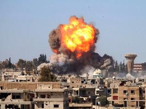 يمثل ذلك تصعيدا في هجوم بدأه النظام السوري قبل أيام في المنطقة التي تقع شمال شرقي درعا 
