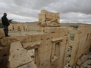 ناصر: روسيا لم تحاول استعادة تدمر هذا كذب هي فقط تدمر المدينة وتقتل أهلها وتشردهم - أ ف ب