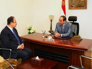 وزير الداخلية المصري اللواء مجدي عبد الغفار خلال لقائه مع الرئيس عبدالفتاح السيسي في شرم الشيخ
