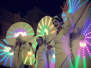 The Souq Waqif Spring Festival kicked off with traditional dance and music. (Facebook)