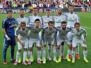 فريق ريال مدريد الذي خاض كأس السوبر الأوروبي