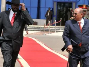الرئيس السوداني عمر حسن البشير ورئيس جنوب السودان سلفا كير