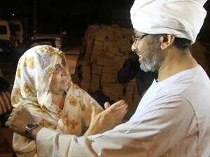 Political prisoner freed from Kober Prison, Khartoum in the early hours of April 2 (AFP Photo)