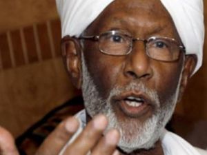 رئيس حزب المؤتمر الشعبي المعارض في السودان حسن الترابي