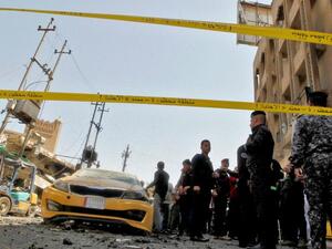 Iraqi police beside suicide attack site in baghdad. (AFP/ File)