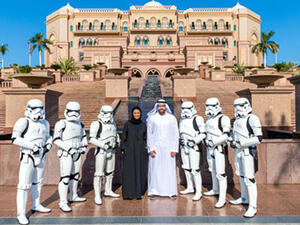 Star Wars: The Force Awakens premiere took place in Abu Dhabi on Wednesday. (Twitter)