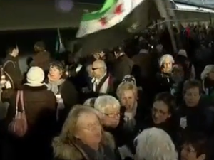 Assad opponents get on board the 'freedom train' (Photo: Al Arabiya)