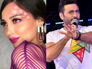 Tamer Husni posted a picture alongside his wife which was widely shared on social media in the past few days (Source: bassmaboussel - tamerhosny - Instagram)