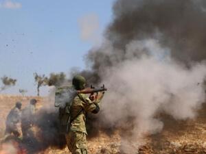 The National Liberation Front said the withdrawal of heavy arms from the Idlib buffer zone will take several days. (AFP/File)
