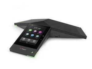 The  Polycom Trio™ 8500, is instantly recognizable as a sharp new interpretation of the well-known three-legged shape and is the perfect communication tool for mid-sized conference rooms. 