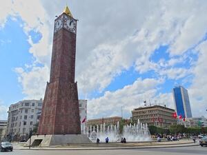 The clock tower at Avenue Habib Bourguiba in downtown Tunis. (File photo)