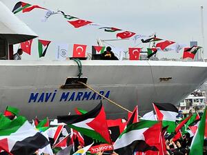 The Turkish vessel the Mavi Marmara was attacked by the Israeli navy in international waters as the flotilla attempted to sail to Gaza to break the siege. (File photo)