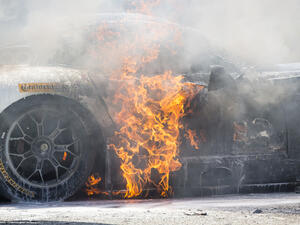 In July, a four-wheel-drive car was gutted in a fire in a house at the Salma residential area. (shutterstock)