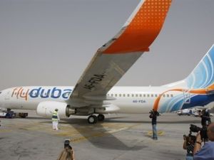 احدى طائرات شركة فلاي دبي