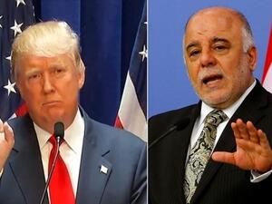 الرئيسان الاميركي ترامب والعراقي العبادي