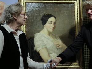 The painting by 19th century French painter Thomas Couture was stolen from its owner, French politician and resistance leader Georges Mandel by the Nazis during World War II (Twitter)