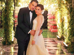 الأميرة نور مع زوجها عمرو