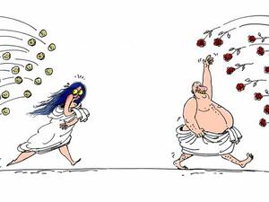 The cartoonist highlighted Egyptian women's plight on International Women's Day. (Egypt Independent)