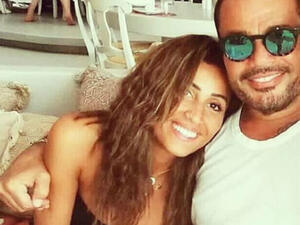 Two new pictures of the couple in Greece were shared in which Diab is hugging Al Sharbini who is sitting happily (Source: yasmina elkhateib - Instagram)