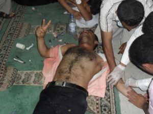 أحد مصابي مواجهات صنعاء