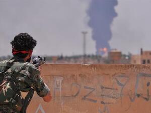 A YPG fighter on the frontline in Hasakeh. (AFP/Delil Souleiman)
