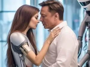 Picture of Musk, humanoid kissing goes viral