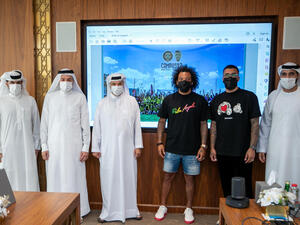 Real Madrid Ace Marcelo Visits Dubai Sports Council, Discusses Starting Projects in Dubai