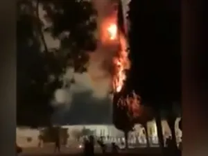 حريق في مجمع المسجد الأقصى