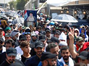 حشود إضافية من الصدريين تتوافد الى المنطقة الخضراء