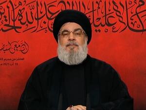 حسن نصرالله زعيم جماعة حزب الله اللبنانية