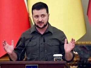 الرئيس الاوكراني فولوديمير زيلينسكي